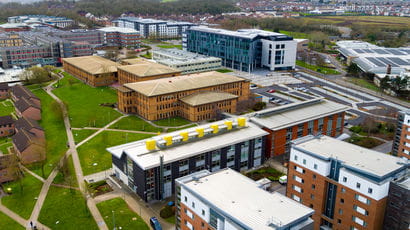 Aerial view of UWE Bristol's Frenchay campus