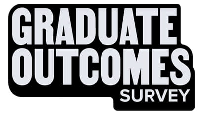 Logo showing words Graduate Outcomes survey.