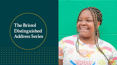 Promotional header for The Bristol Distinguished Address Series.