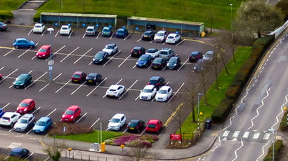 Staff parking area on Frenchay campus