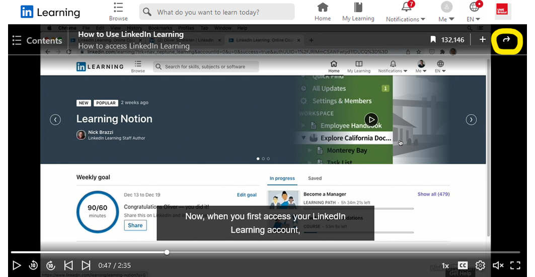 LinkedIn Learning screenshot