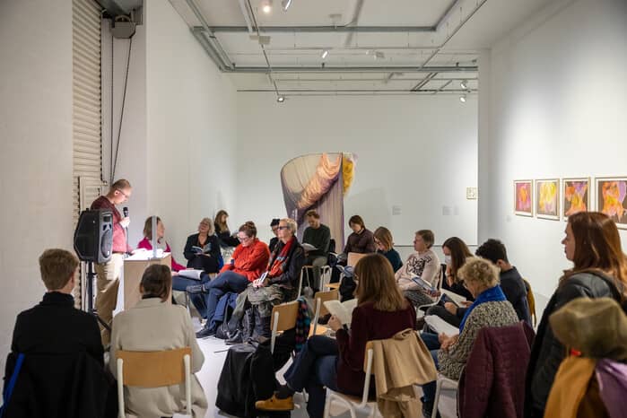 Ways of Reading 2022 an event by MA Fine Art: Curating student at Spike Island, photo: Dan Weill