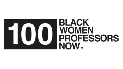 Black and white logo reading 100 Black Women Professors Now.