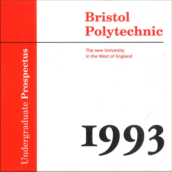 Cover of the 1993 UWE Bristol prospectus.