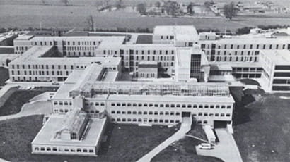 Archive photo of Frenchay Campus from the 1979 prospectus.