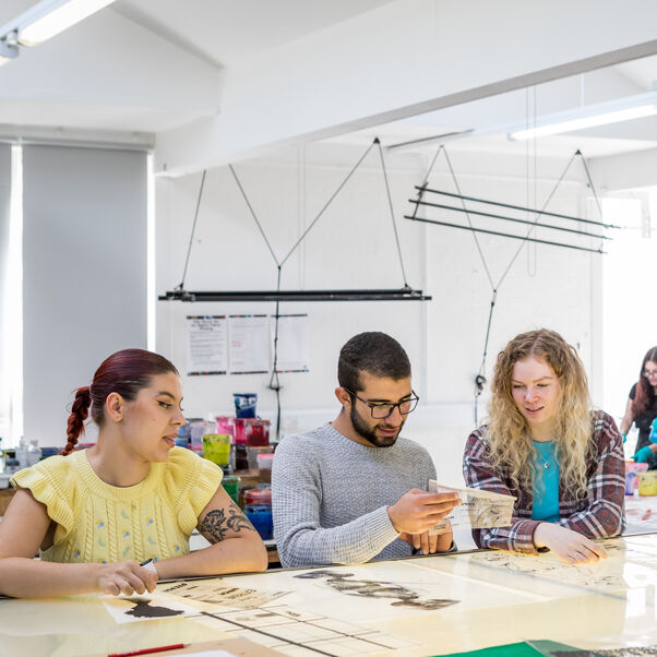 Students in a City Campus studio