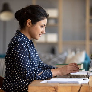 Business partner working at a desk