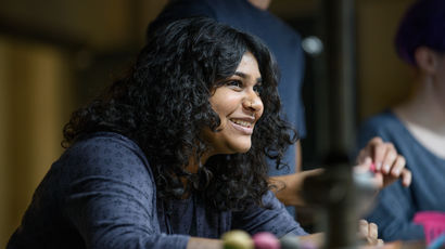 Student in animation studio