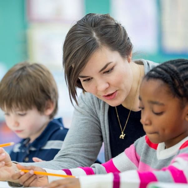 Teacher in a classroom