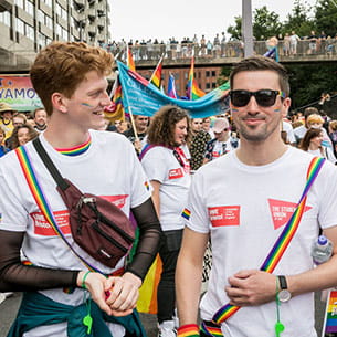 The UWE Bristol LGBT staff network at Bristol Pride.