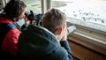 Students on field trip watch wildlife at Wetlands Centre