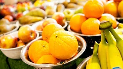 Fruit at the farmers market at UWE campus
