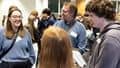 Students and industry experts networking at the GEM ask the experts event.