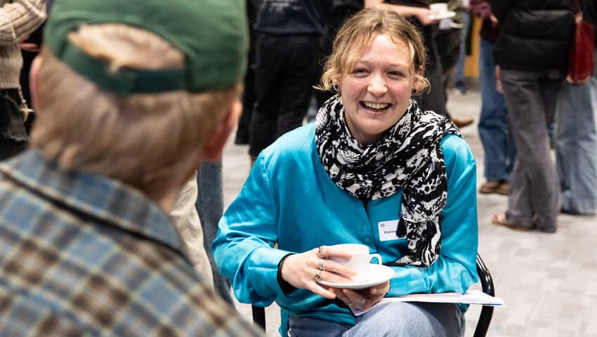 Students and industry experts networking at the GEM employer event.