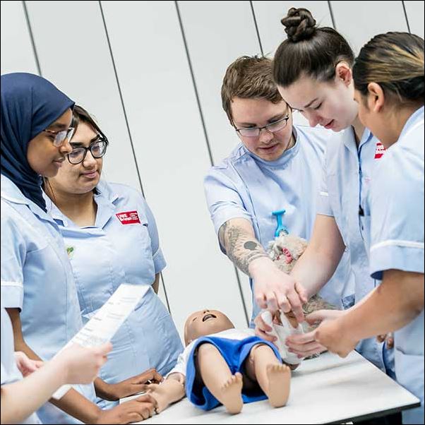Nurses working in simulation suite