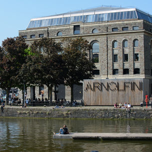 Arnolfini building across the Bristol Harbour