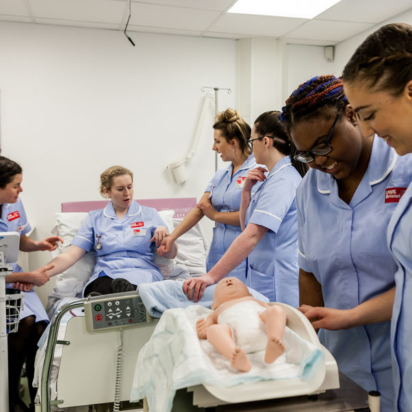 Nurses in a simulation suite