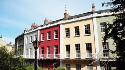 Bristol coloured houses in Clifton