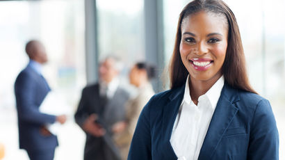 Female Santander graduate intern.