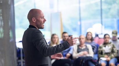 Speaker at an event