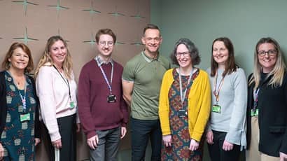 A group photo of the Widening Access team.