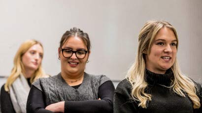 Students listening in class