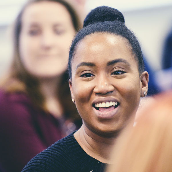 A smiling female student