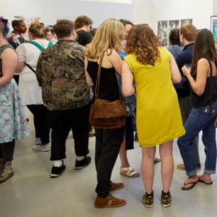 Group of students at an event.