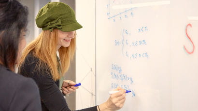 Graphic showing data overlaid on an image of the city.