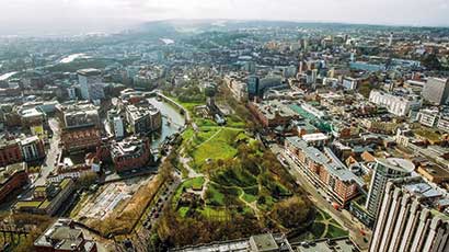 Birds eye view of Bristol