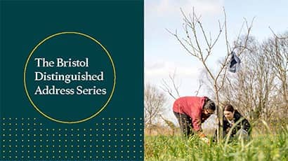 Promotional header for The Bristol Distinguished Address Series