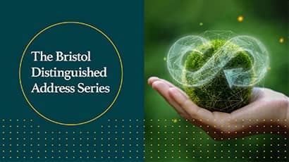 Promotional header for The Bristol Distinguished Address Series
