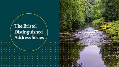 Promotional header for The Bristol Distinguished Address Series