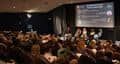 A view of the crowd and the panel at Bristol Distinguished Address Series, June 2025.