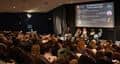 A view of the crowd and the panel at Bristol Distinguished Address Series, June 2025.