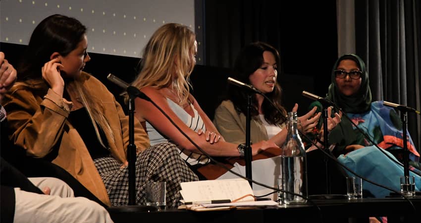 The panel in discussion at Bristol Distinguished Address Series, June 2025.