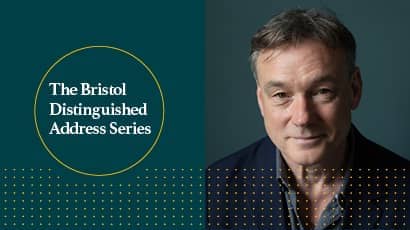 Promotional header for The Bristol Distinguished Address Series.