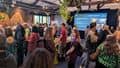 People socialising in The Watershed after the BDAS talk.