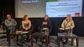 The four panel members on stage during the BDAS Waste to Worth event.