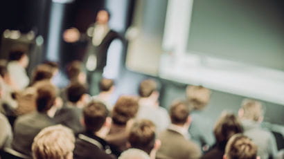 blurred image of a business event