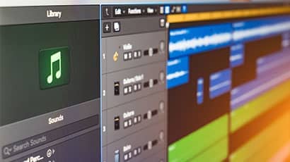 Logic music program screenshot.