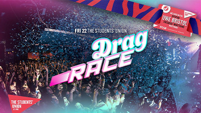 Drag race event poster.
