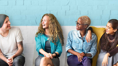 Group of people laughing
