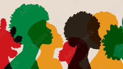 Different people shadow in green, red and yellow colours