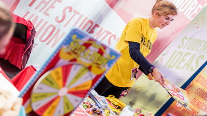 A Students' Union stall at Freshers' Fair
