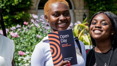 Students during an open day.