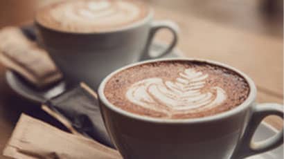 Two cup of coffee on the table 