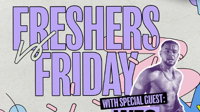 Graphic for UWE Students' Union Freshers' Friday event.