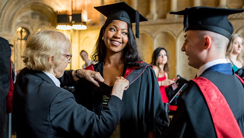 UWE Bristol graduate's getting fitted for their robes