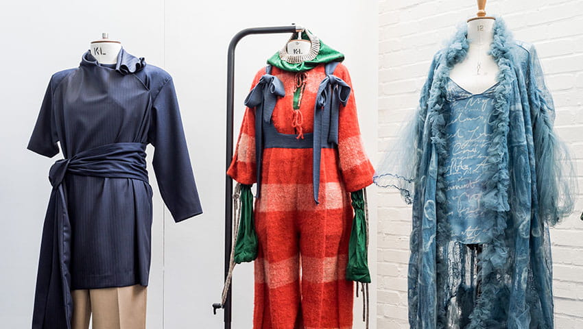 BA(Hons) Fashion Textiles exhibit at UWE Bristol Showcase 2023. 